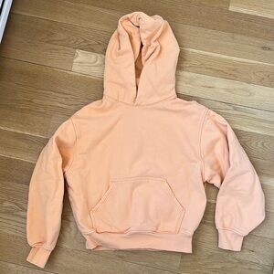 Aritzia TNA Cozy Sweatfleece Perfect Hoodie in Apricot Chiffon